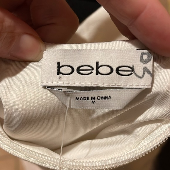 No.237 ✨ NWT BEBE Color-block Ponte V-neck Dress ✨ - Picture 11 of 14